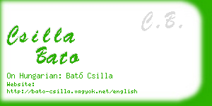 csilla bato business card